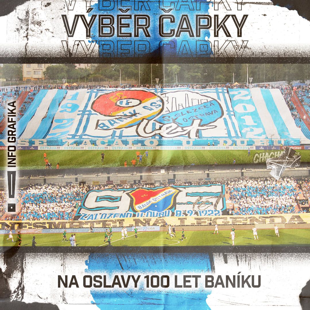 Výběr čapky na oslavy 100 let Baníku